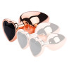 MyPlayToys Plug Bijou Anal Gold Heart L 8 x 4.1cm Noir
